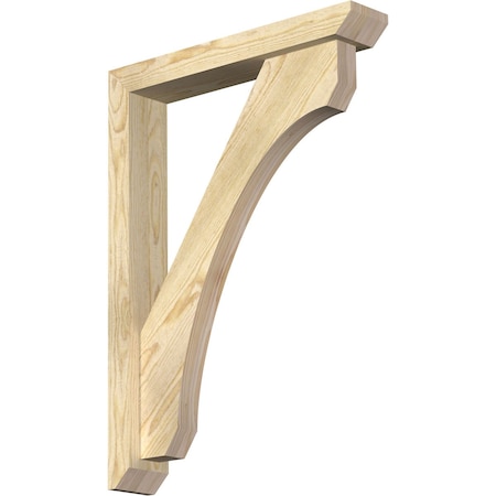Ekena Millwork Legacy Slat Rough Sawn Bracket w/ Offset Brace, Douglas Fir, 4"W x 22"D x 30"H BKT0402X22X30LEC06RDF